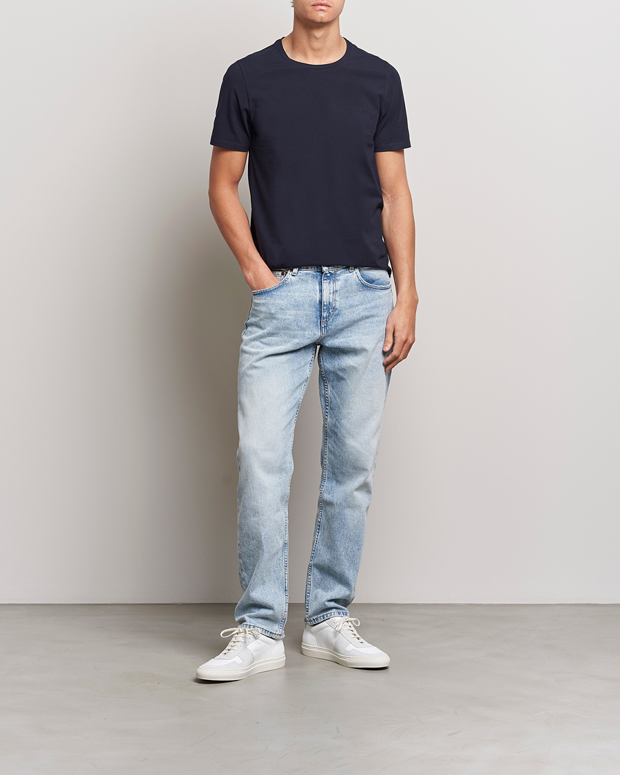 Heren | T-shirts | Oscar Jacobson | Kyran Cotton T-Shirt Navy