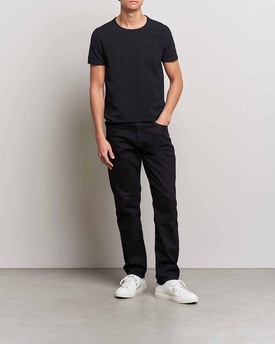 Heren | T-shirts | Oscar Jacobson | Kyran Cotton T-Shirt Black