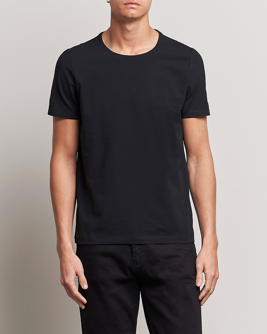 Heren | T-shirts | Oscar Jacobson | Kyran Cotton T-Shirt Black
