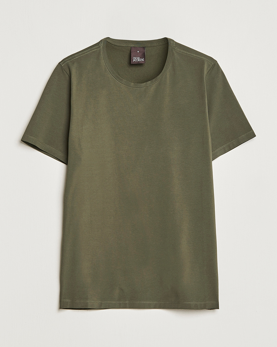 Heren | T-shirts | Oscar Jacobson | Kyran Cotton T-Shirt Green