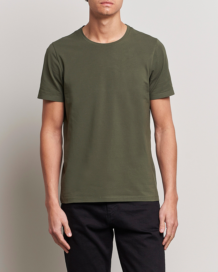 Heren | T-shirts | Oscar Jacobson | Kyran Cotton T-Shirt Green