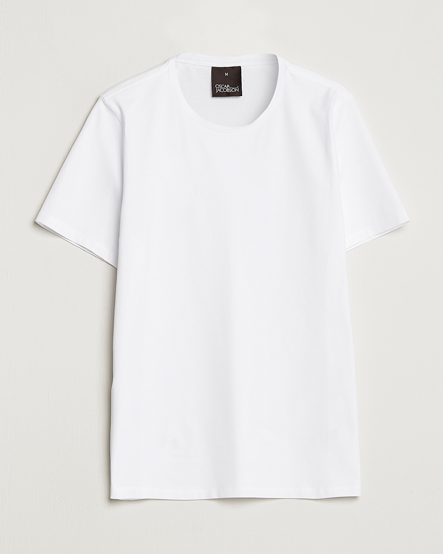Heren | T-shirts | Oscar Jacobson | Kyran Cotton T-Shirt White