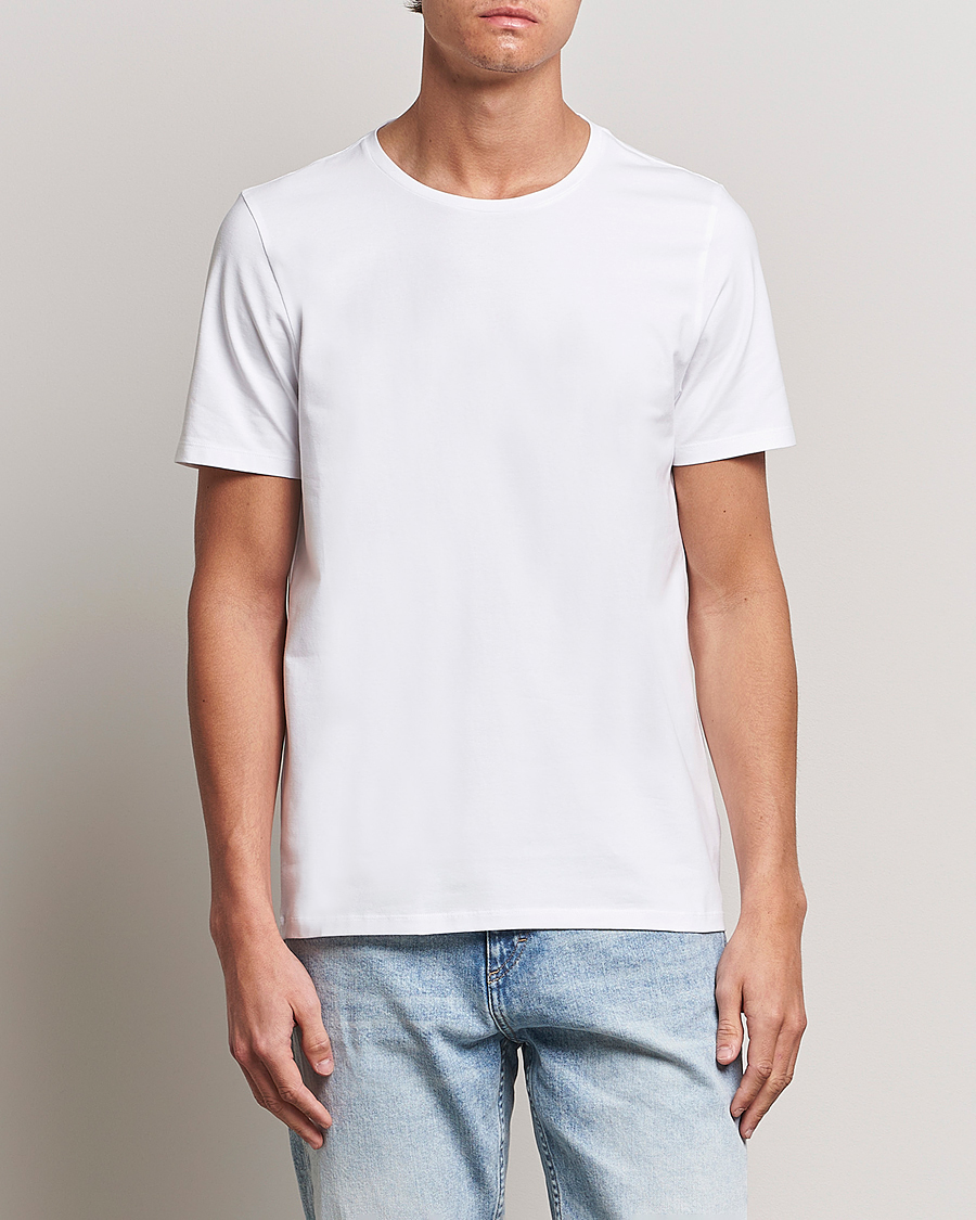 Heren | T-shirts | Oscar Jacobson | Kyran Cotton T-Shirt White