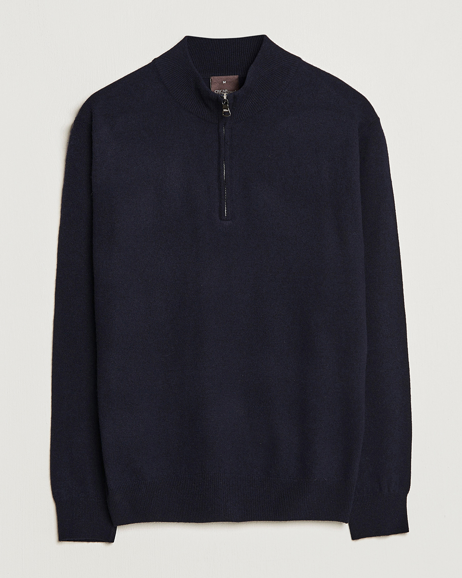 Heren | Truien | Oscar Jacobson | Patton Wool Half-Zip Navy