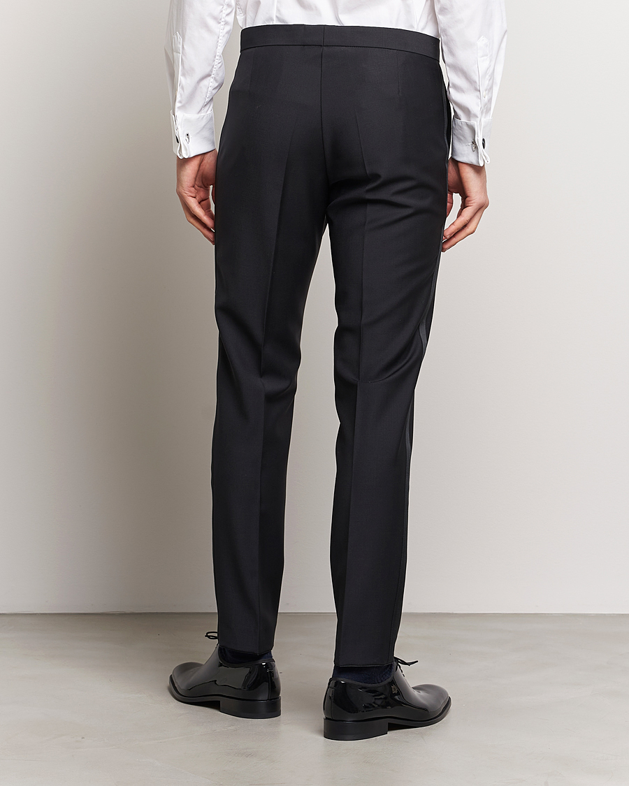 Heren | Broeken | Oscar Jacobson | Denz Wool Tuxedo Trousers Black