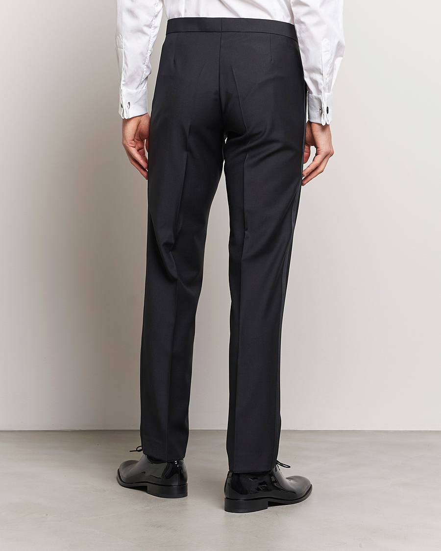 Heren | Broeken | Oscar Jacobson | Denz Straight Wool Tuxedo Trousers Black