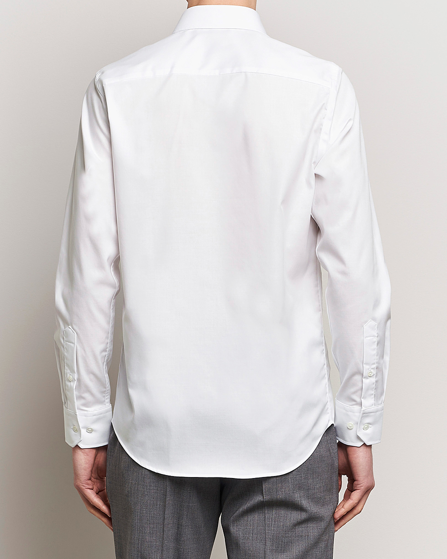 Heren | Overhemden | Oscar Jacobson | Slim Fit Cut Away Non Iron Twill White