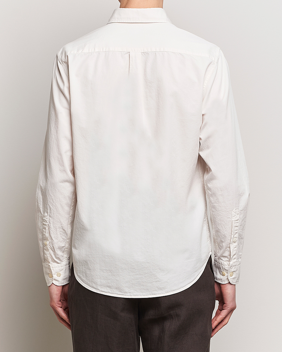 Heren | Overhemden | Oscar Jacobson | Reg Fit Wide Spread Collar Twill Ecru White