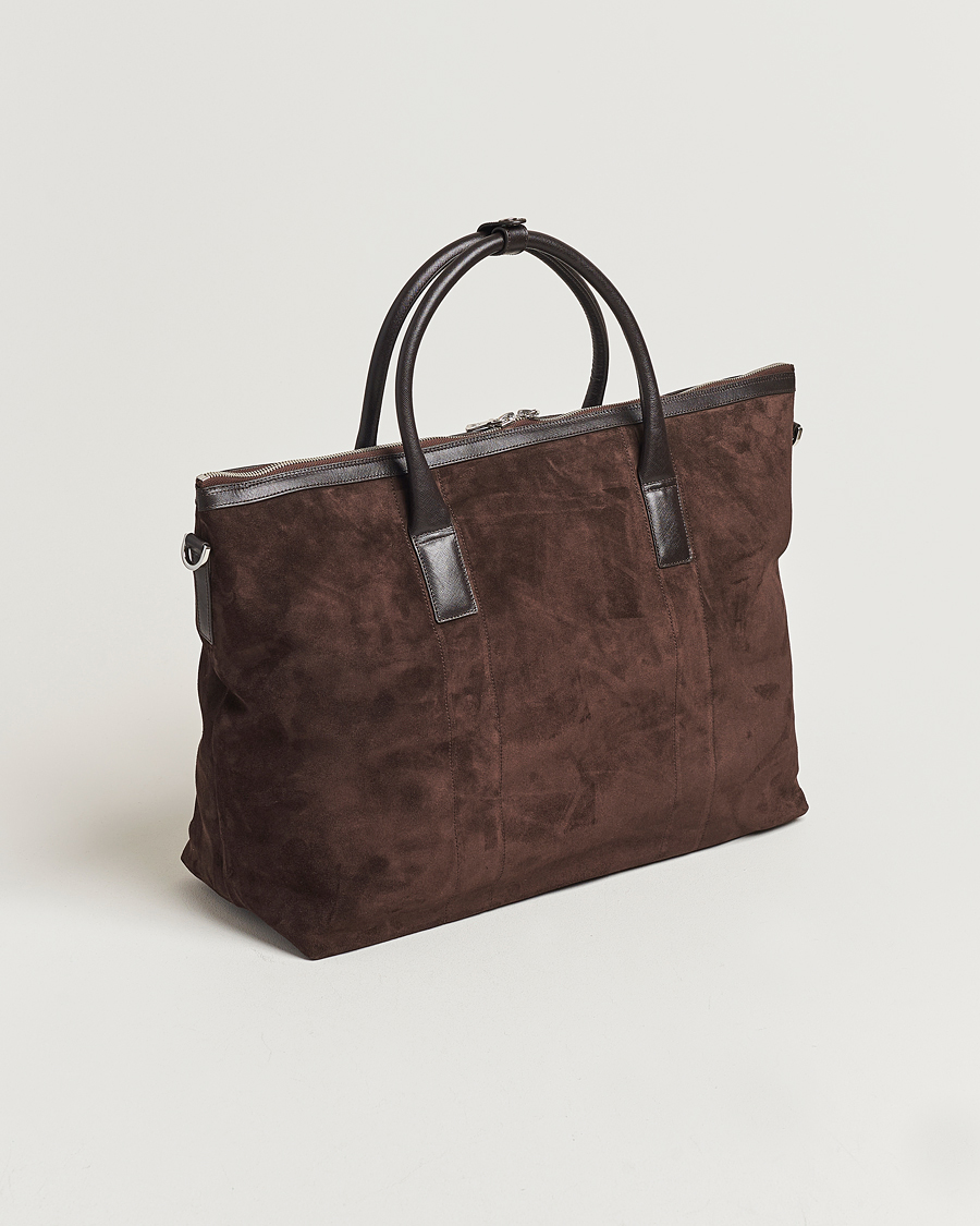 Heren | Tassen | Oscar Jacobson | Weekend Bag Soft Leather Chocolate Brown