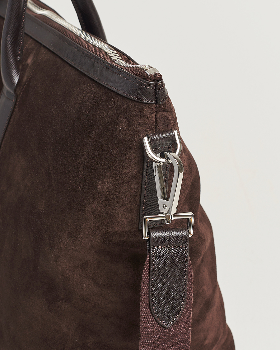 Heren | Tassen | Oscar Jacobson | Weekend Bag Soft Leather Chocolate Brown