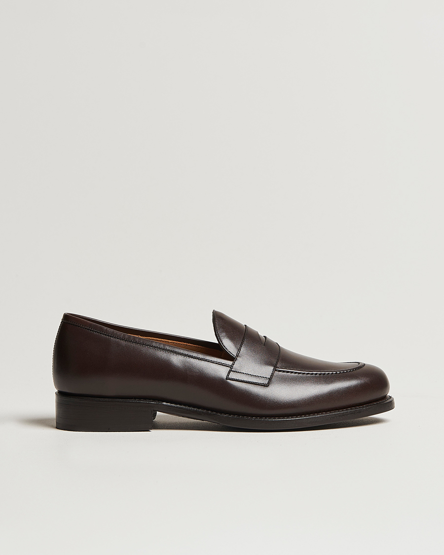 Heren | Instappers | Oscar Jacobson | Penny Loafers Dark Mud Brown
