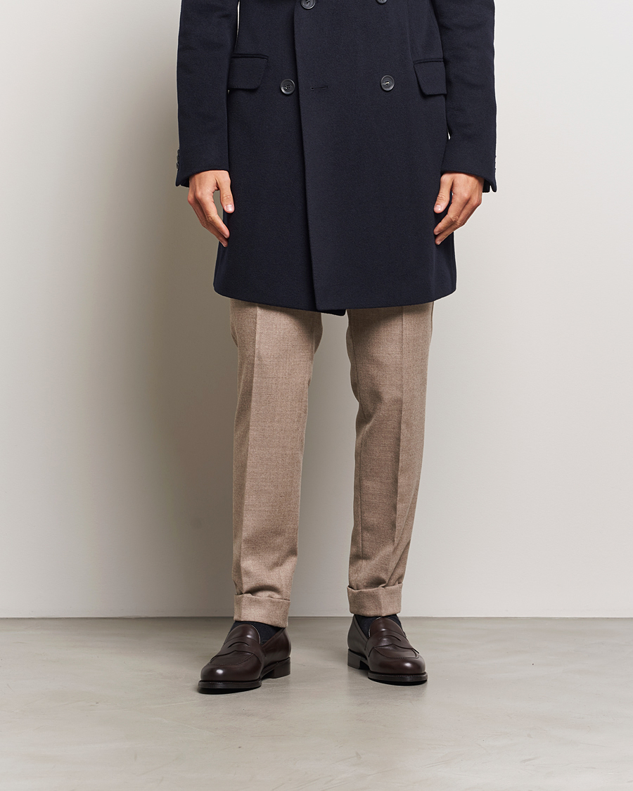 Heren | Instappers | Oscar Jacobson | Penny Loafers Dark Mud Brown