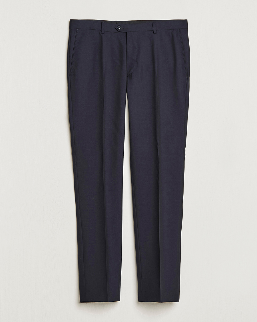 Heren | Broeken | Oscar Jacobson | Denz Wool Trousers Navy