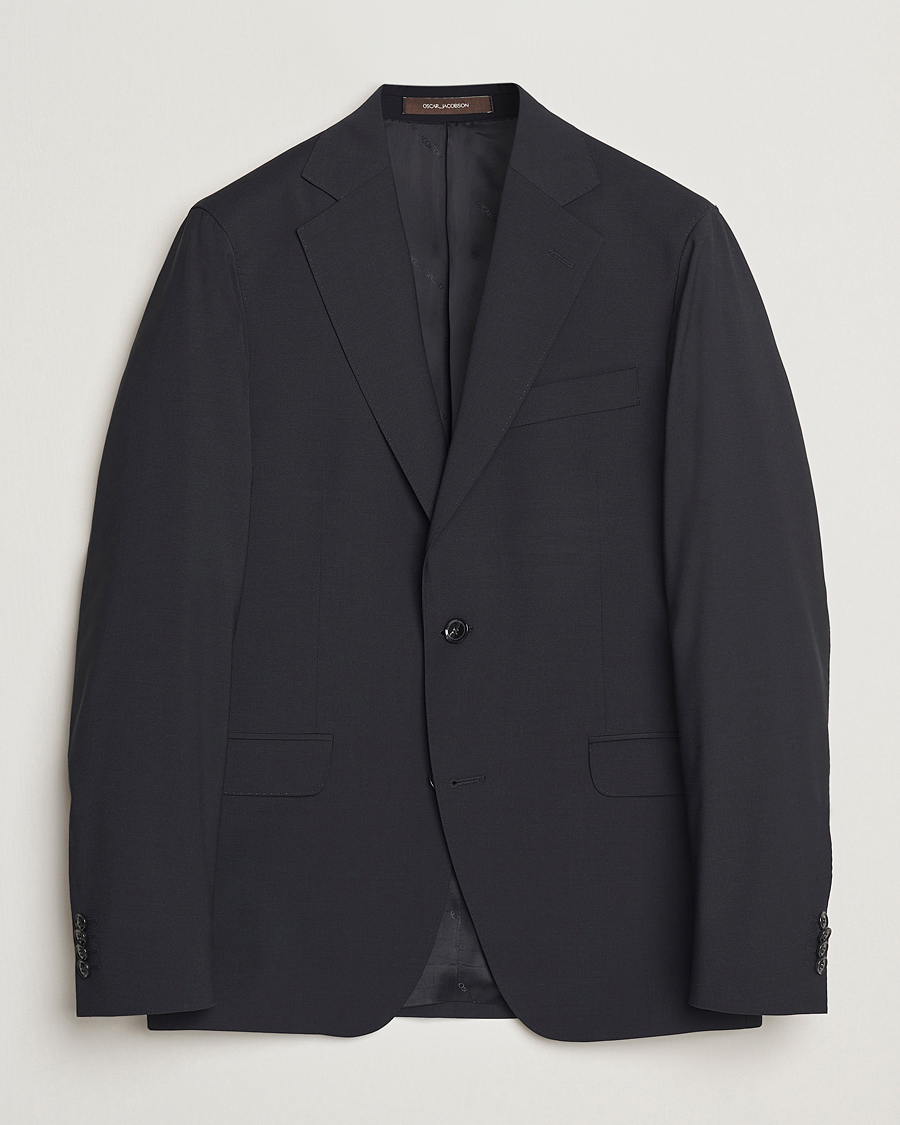 Heren | Blazers | Oscar Jacobson | Ego Wool Blend Blazer Black