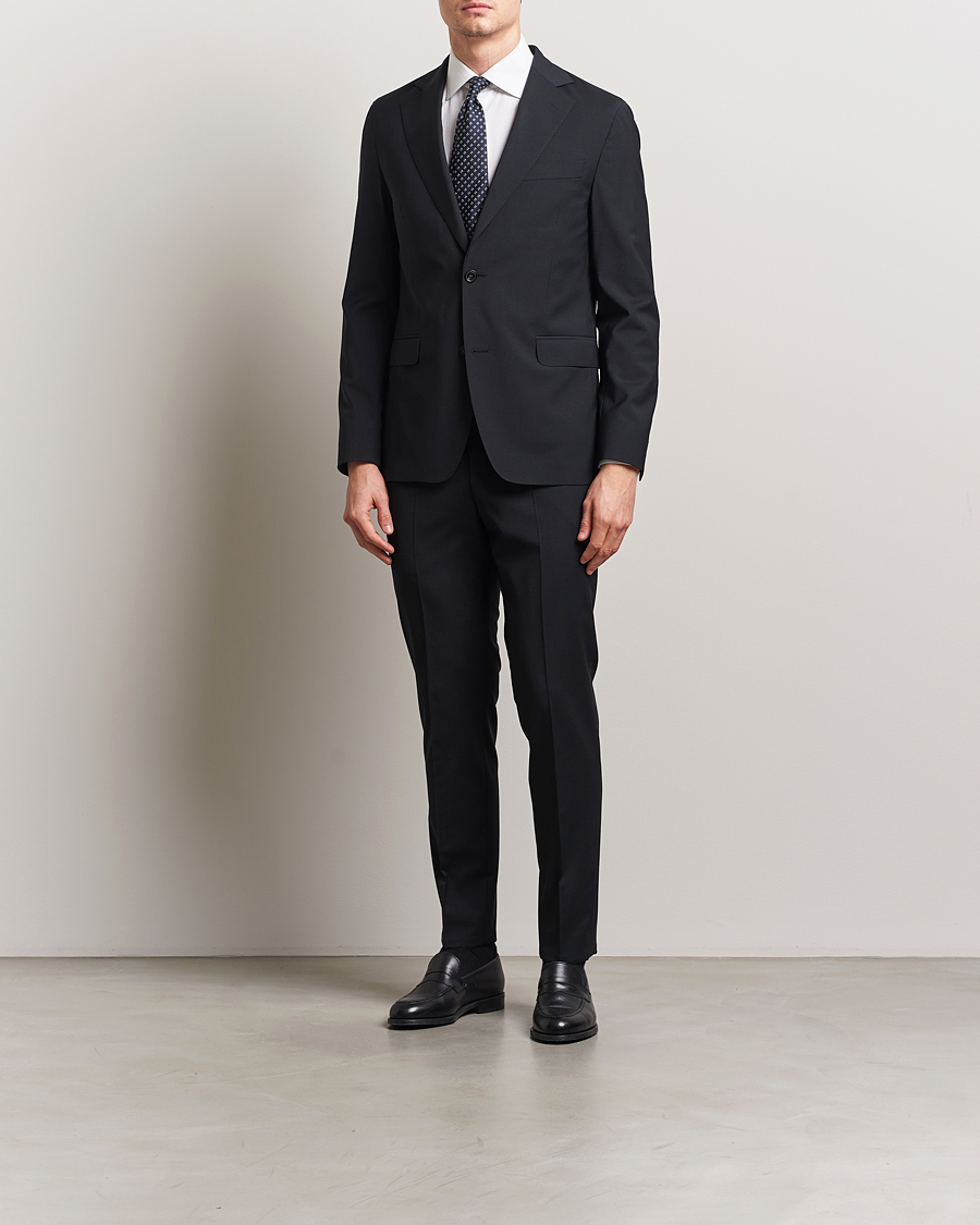 Heren | Blazers | Oscar Jacobson | Ego Wool Blend Blazer Black
