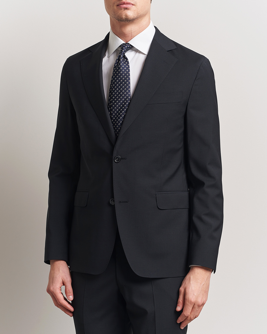 Heren | Blazers | Oscar Jacobson | Ego Wool Blend Blazer Black