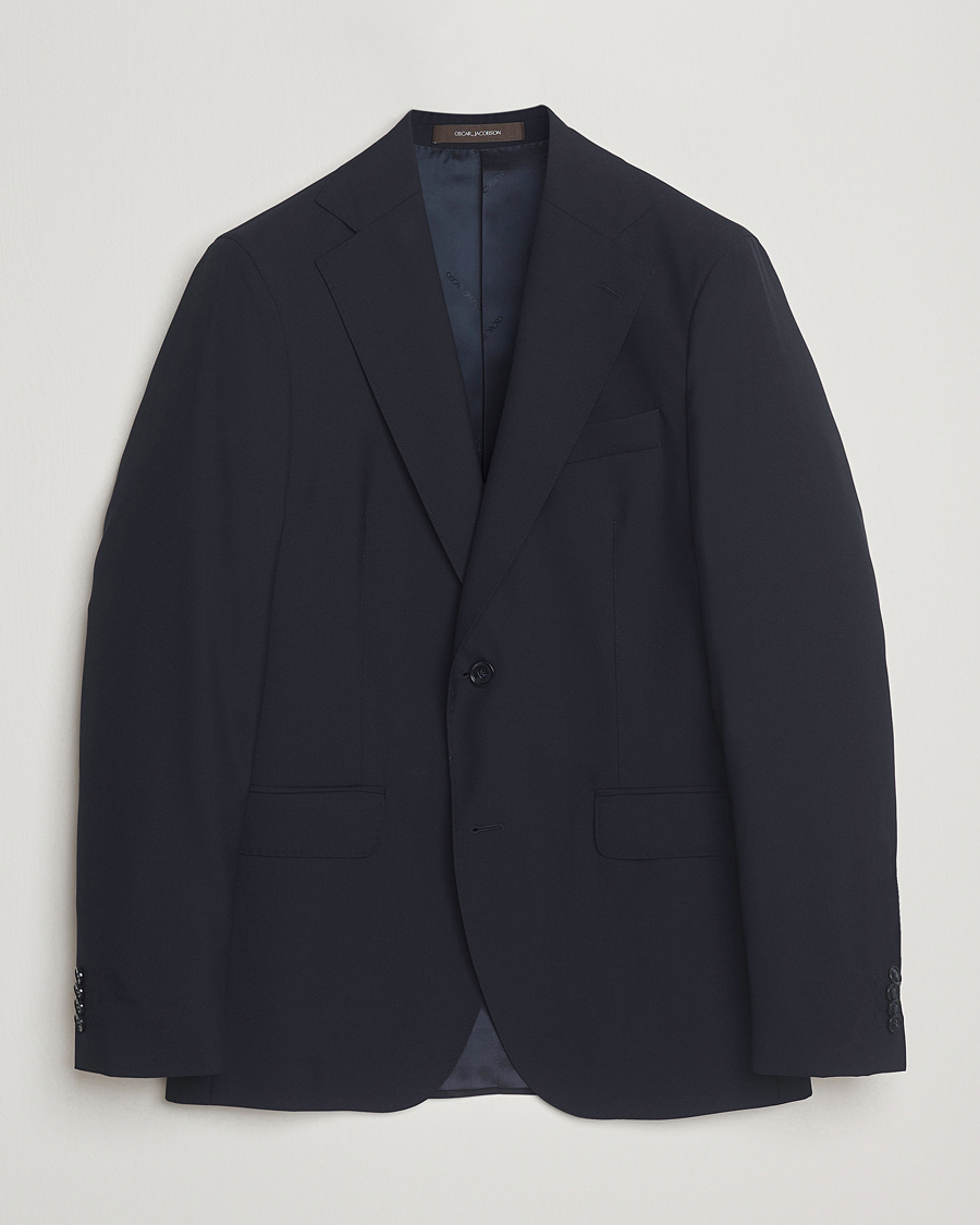 Heren | Blazers | Oscar Jacobson | Ego Wool Blazer Navy