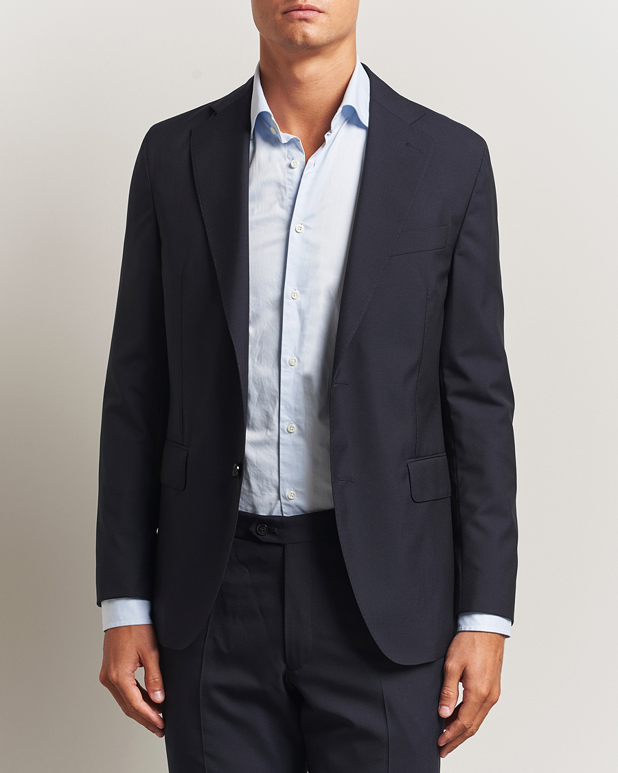 Heren | Blazers | Oscar Jacobson | Fogerty Wool Blazer Navy