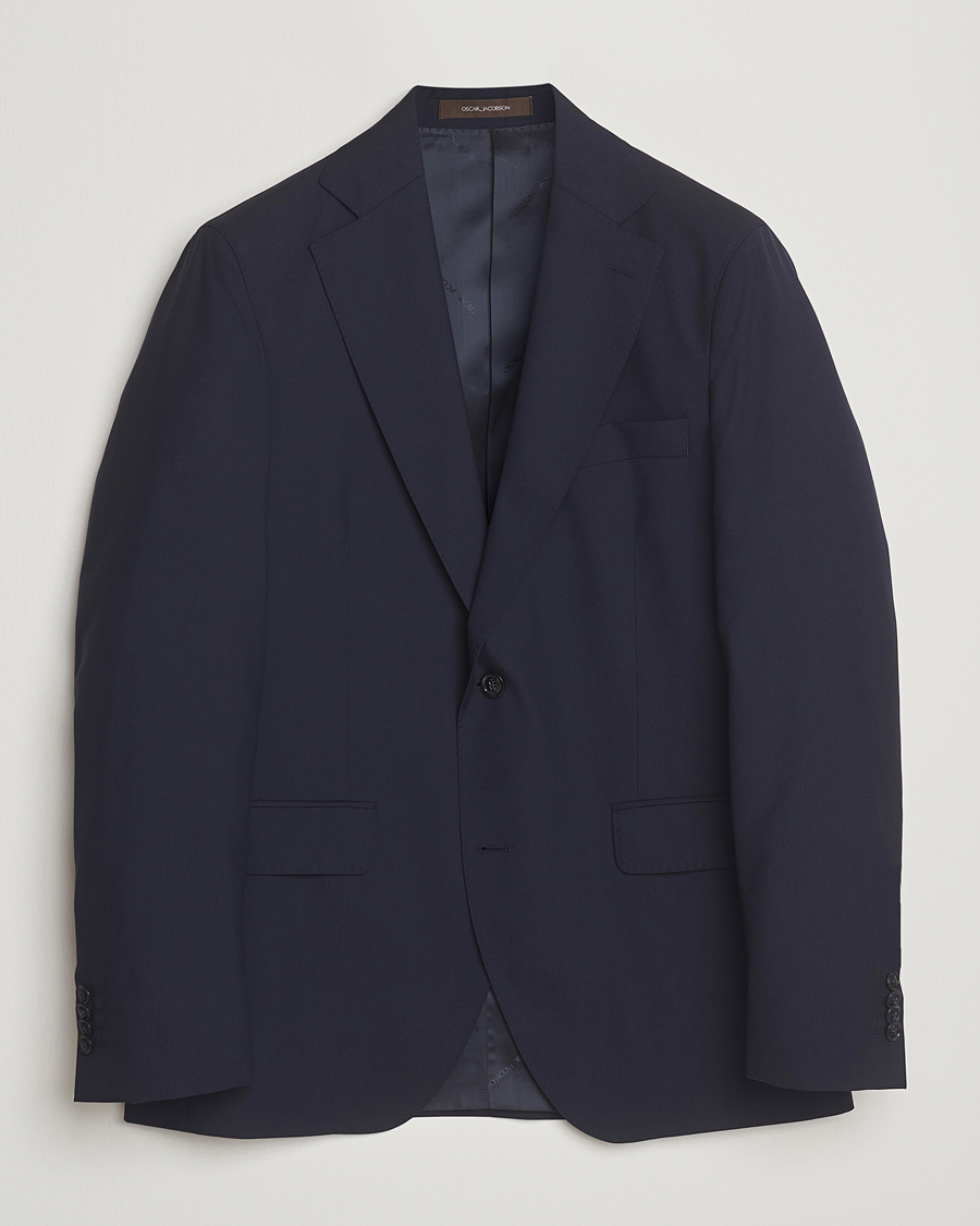 Heren | Blazers | Oscar Jacobson | Fogerty Wool Blazer Blue