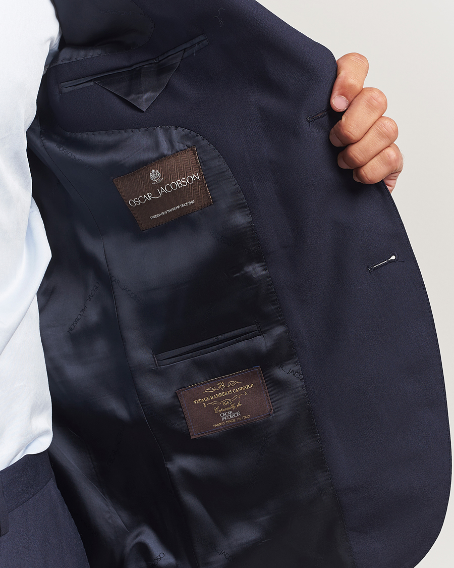Heren | Blazers | Oscar Jacobson | Fogerty Wool Blazer Blue