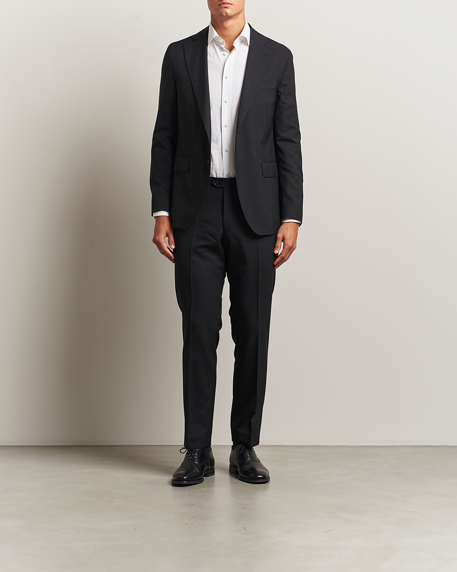 Heren | Broeken | Oscar Jacobson | Dandy Wool Trousers Black