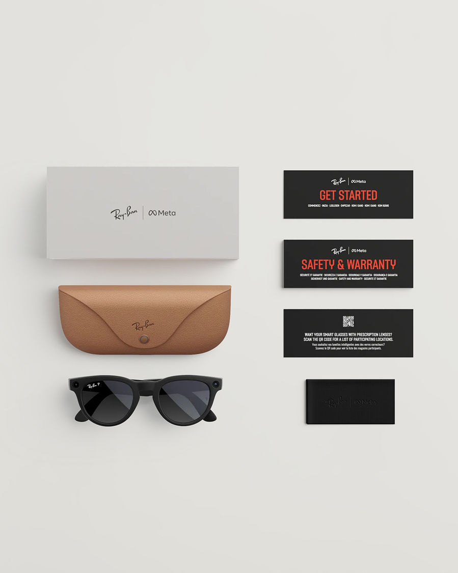 Heren | Zonnebrillen | Ray-Ban | Headliner Meta Sunglasses Matte Black
