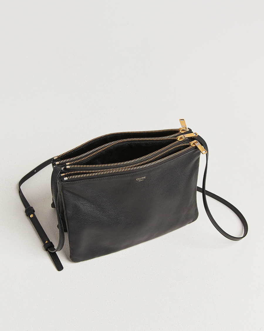 Heren | Pre-Owned & Vintage Bags | Celine Pre-Owned | Trio Bag Medium Leather Black