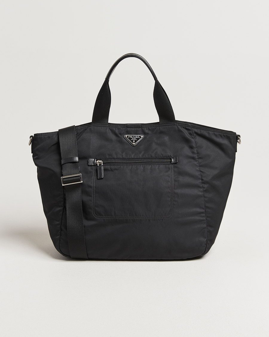 Prada Pre-Owned 2 Way Boston Bag Tessuto Nylon Black | Man