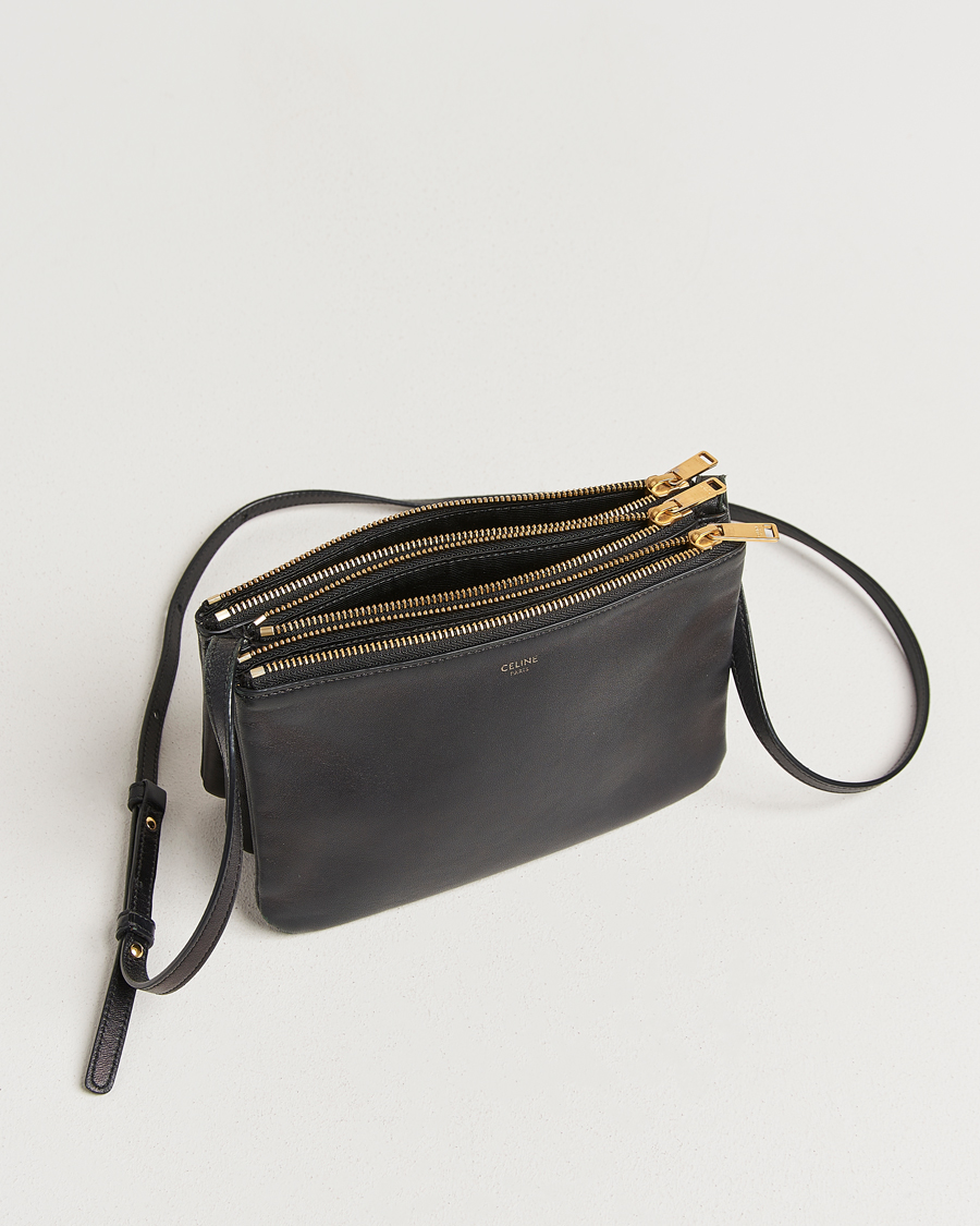Heren | Pre-Owned & Vintage Bags | Celine Pre-Owned | Trio Bag Small Leather Black
