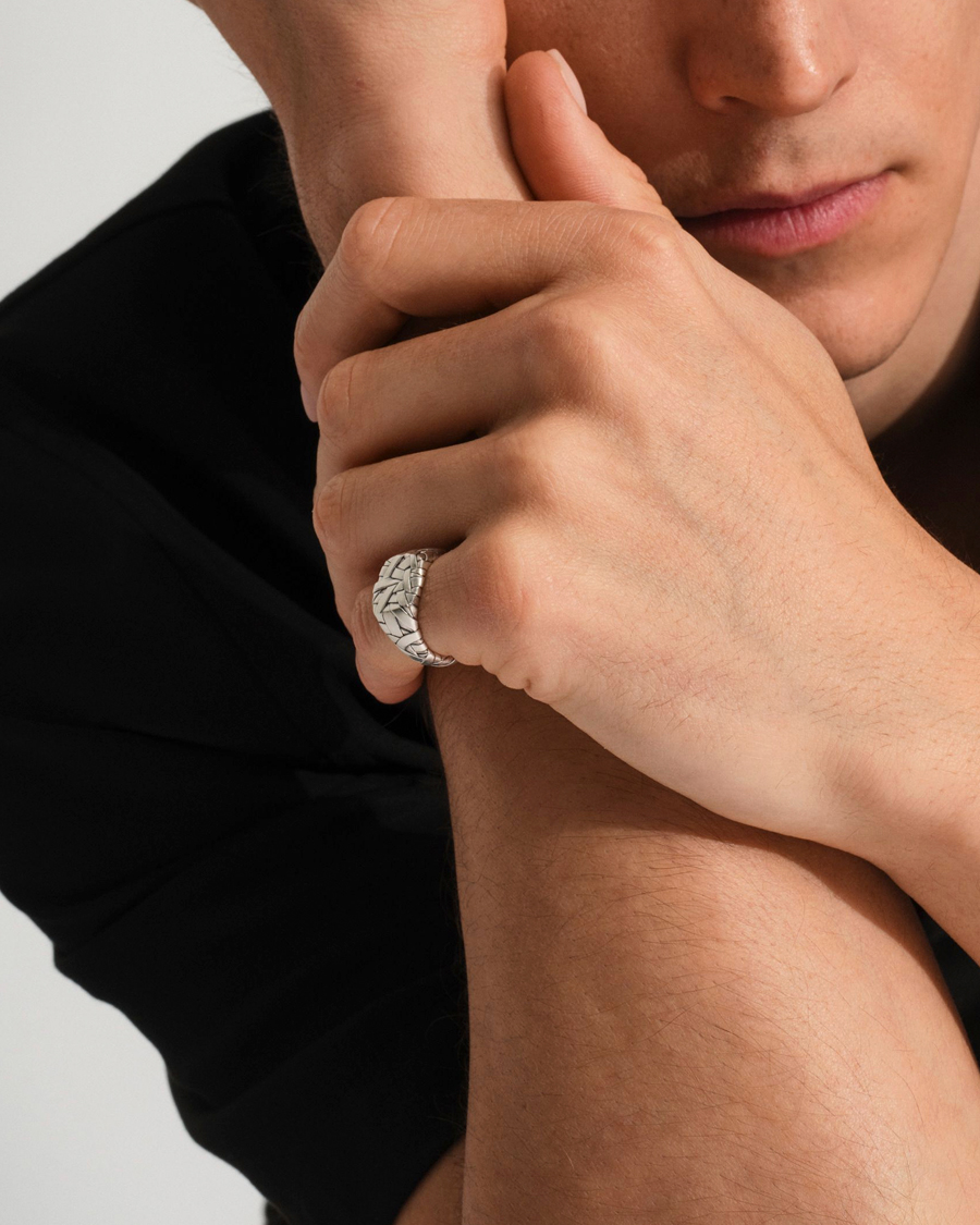 Heren | Sieraden | Tom Wood | Quilt Ring Small Silver
