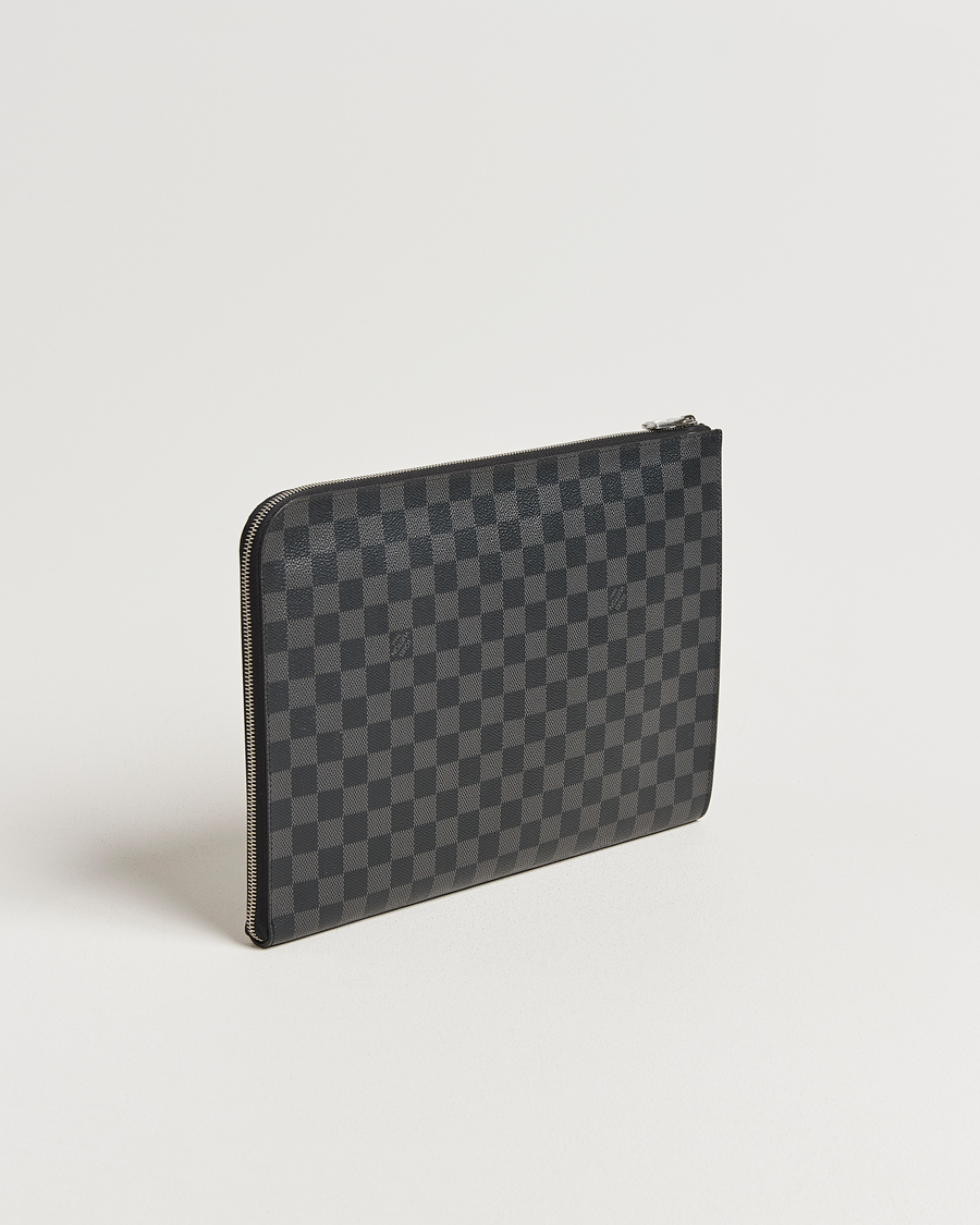 Heren | Pre-Owned & Vintage Bags | Louis Vuitton Pre-Owned | Pochette Jules GM Damier Graphite