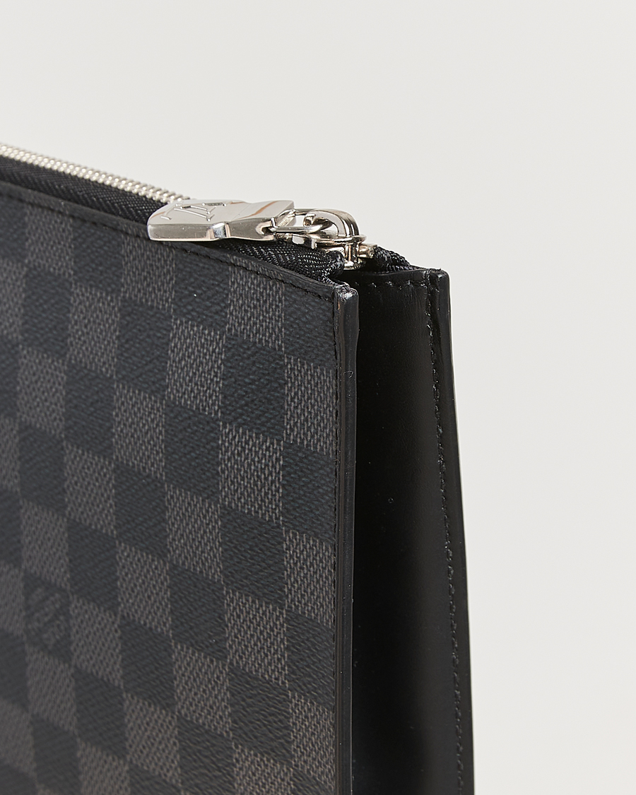 Heren | Pre-Owned & Vintage Bags | Louis Vuitton Pre-Owned | Pochette Jules GM Damier Graphite