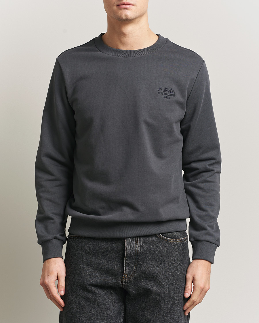 Heren | Truien | A.P.C. | Rue Madame Tonal Sweatshirt Faded Black