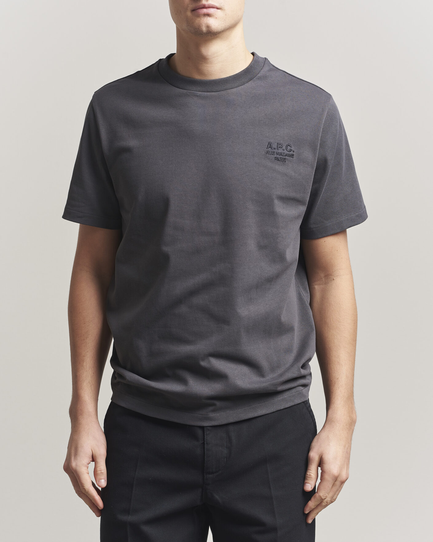 Heren | T-shirts | A.P.C. | Rue Madame T-Shirt Faded Black