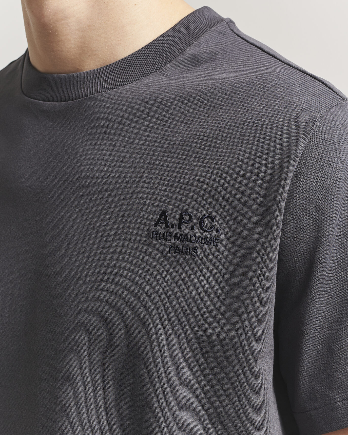 Heren | T-shirts | A.P.C. | Rue Madame T-Shirt Faded Black
