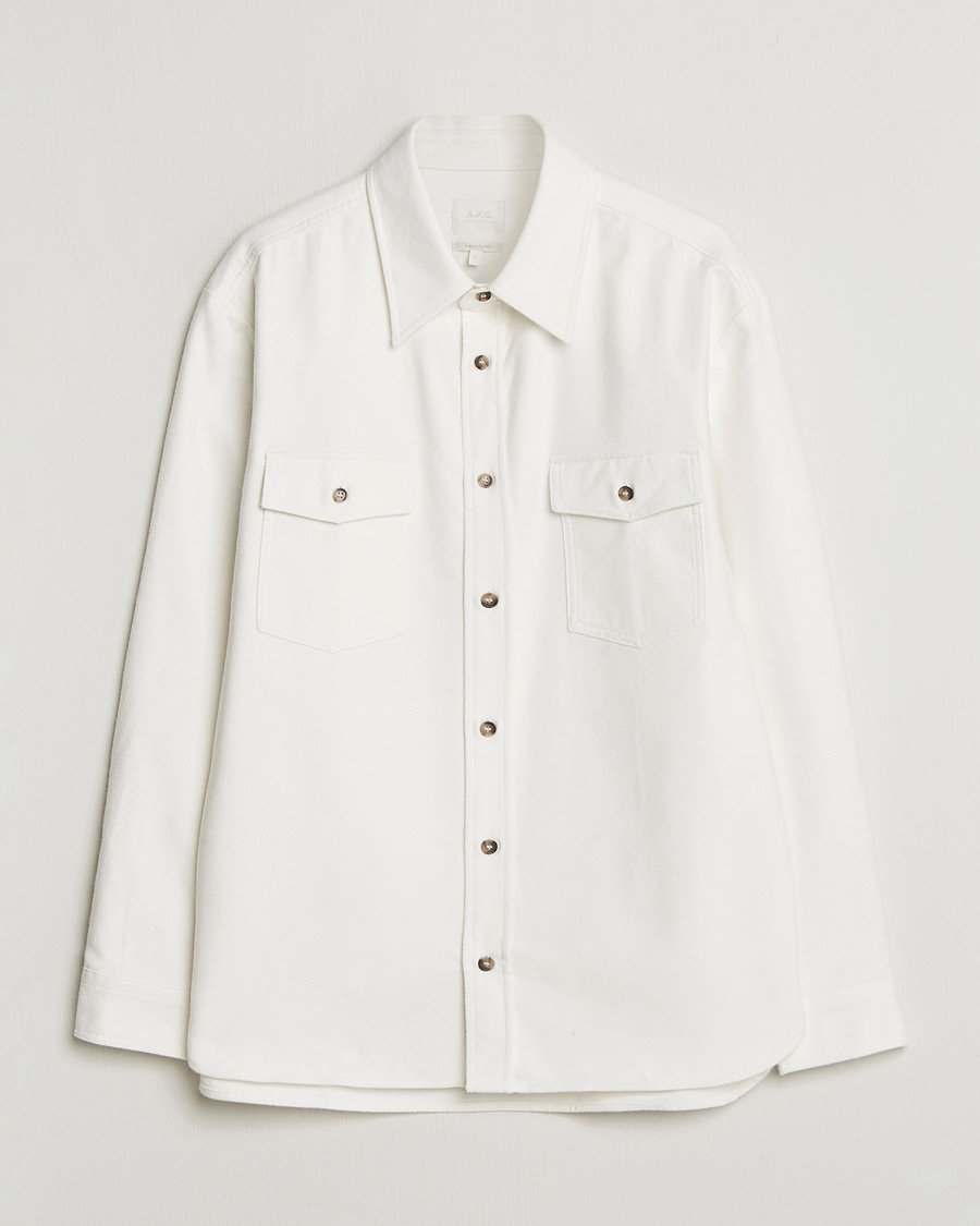 Heren | Overhemden | A.P.C. | Brushed Cotton Overshirt White
