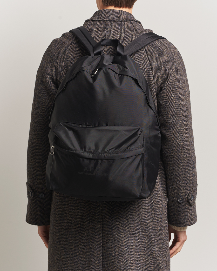 Heren | Tassen | A.P.C. | Backstage Nylon Cordura Backpack Black