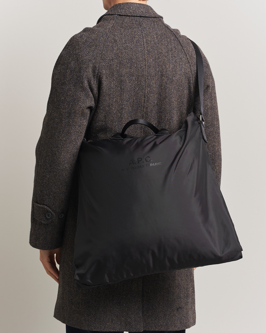 Heren | Tassen | A.P.C. | Backstage Nylon Cordura Tote Bag Black