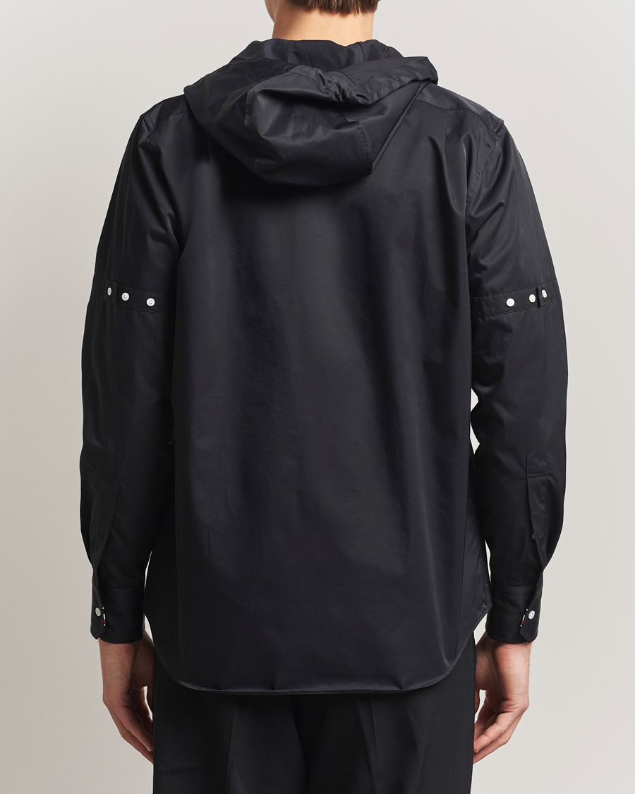 Heren | Overhemden | Thom Browne | Long Sleeve Hooded Overshirt Black