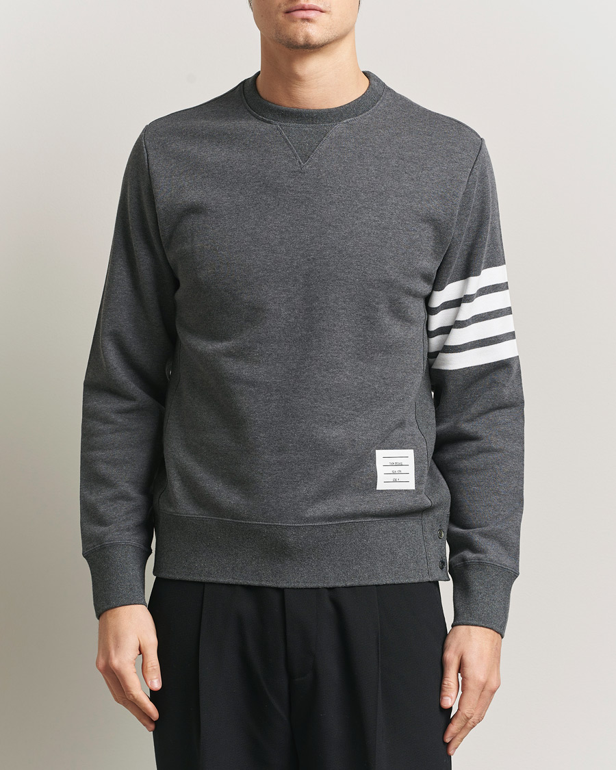 Heren | Truien | Thom Browne | Classic 4 Bar Loopback Sweatshirt Dark Grey