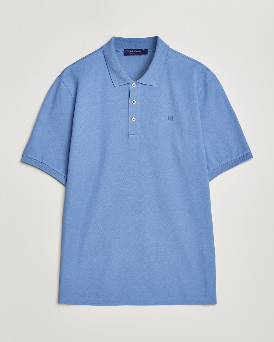 Heren | Polo's | Ralph Lauren Purple Label | Mercerized Cotton Polo Light Blue
