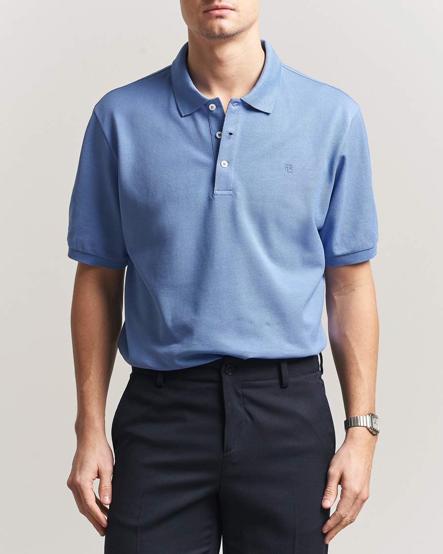Heren | Polo's | Ralph Lauren Purple Label | Mercerized Cotton Polo Light Blue
