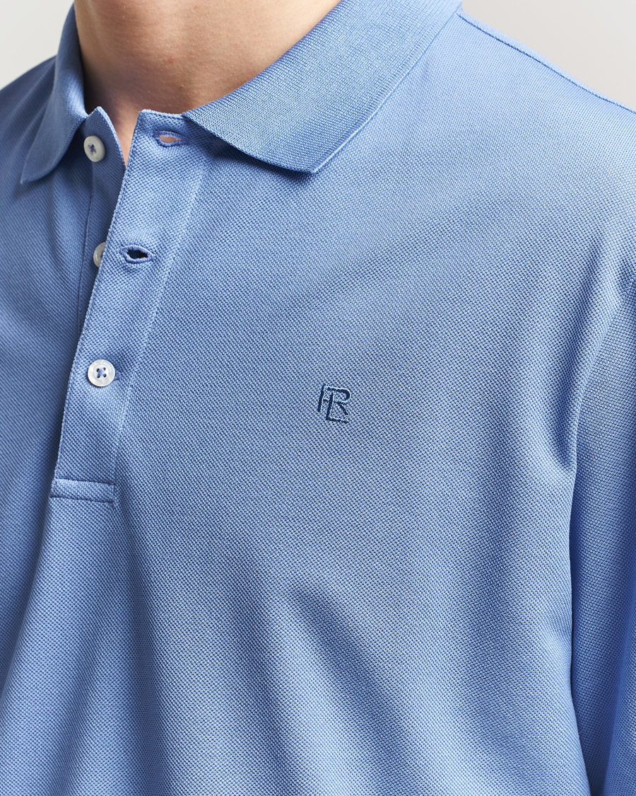 Heren | Polo's | Ralph Lauren Purple Label | Mercerized Cotton Polo Light Blue