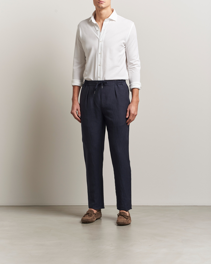Heren | Overhemden | Ralph Lauren Purple Label | Washed Cotton Pique Shirt White