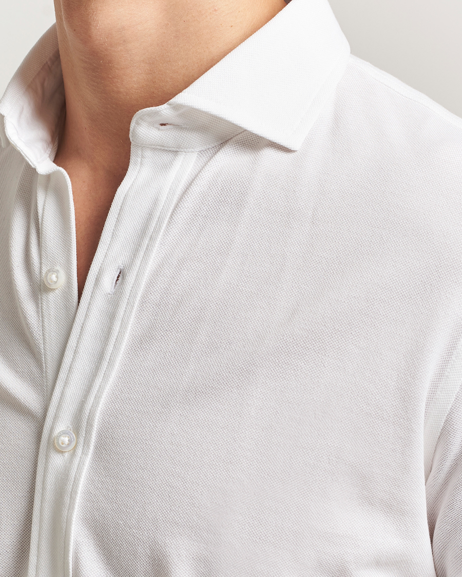 Heren | Overhemden | Ralph Lauren Purple Label | Washed Cotton Pique Shirt White