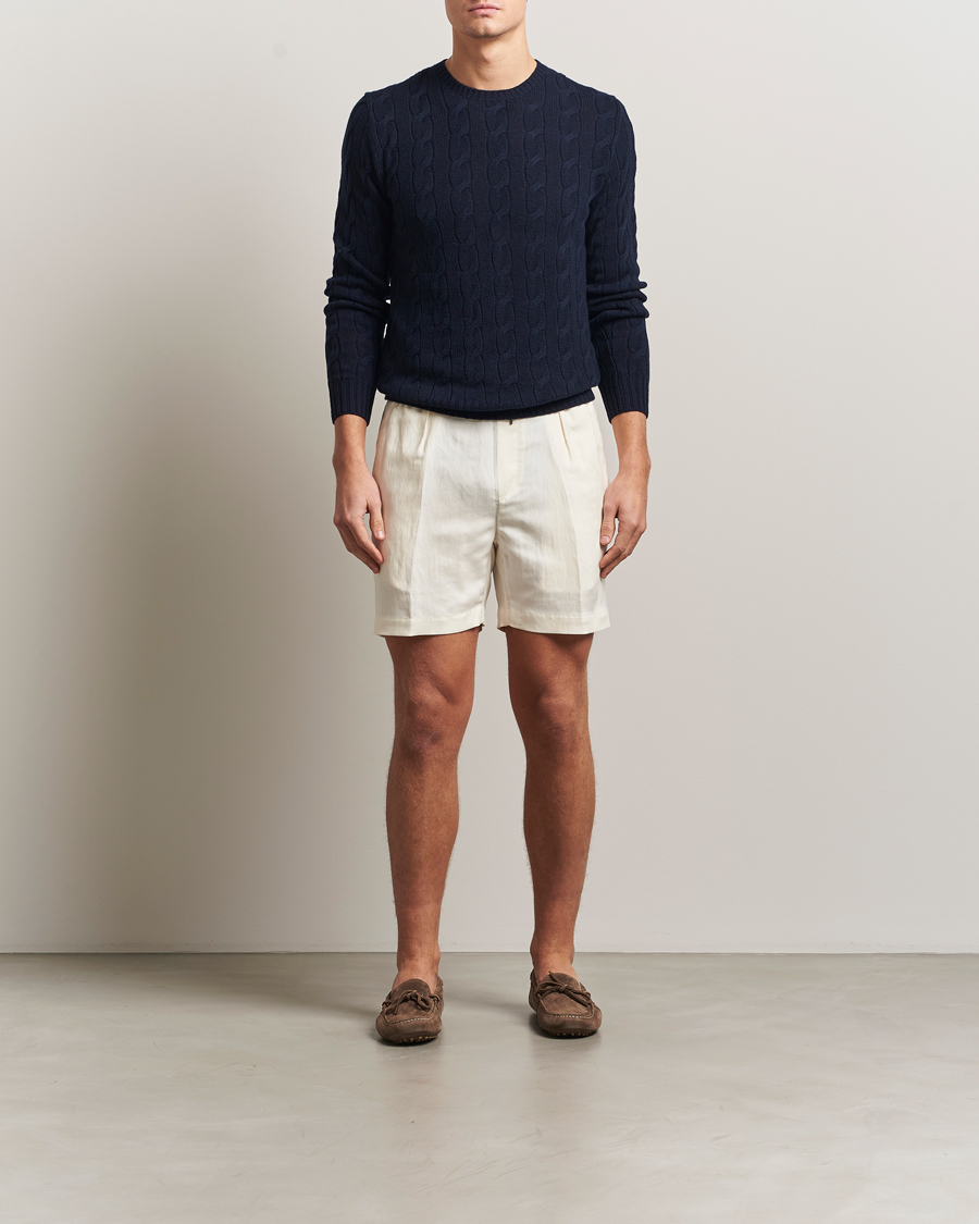 Heren | Truien | Ralph Lauren Purple Label | Cashmere Cable Sweater Chairman Navy