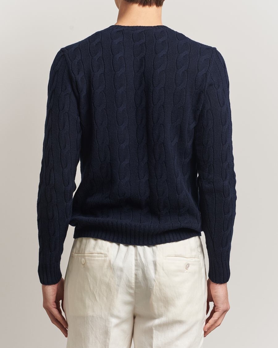 Heren | Truien | Ralph Lauren Purple Label | Cashmere Cable Sweater Chairman Navy