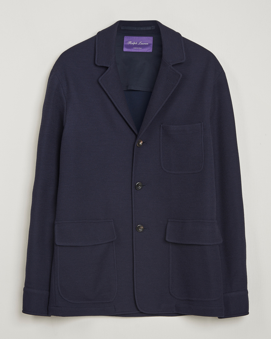 Heren | Blazers | Ralph Lauren Purple Label | Wool/Cotton Jacket Chairman Navy