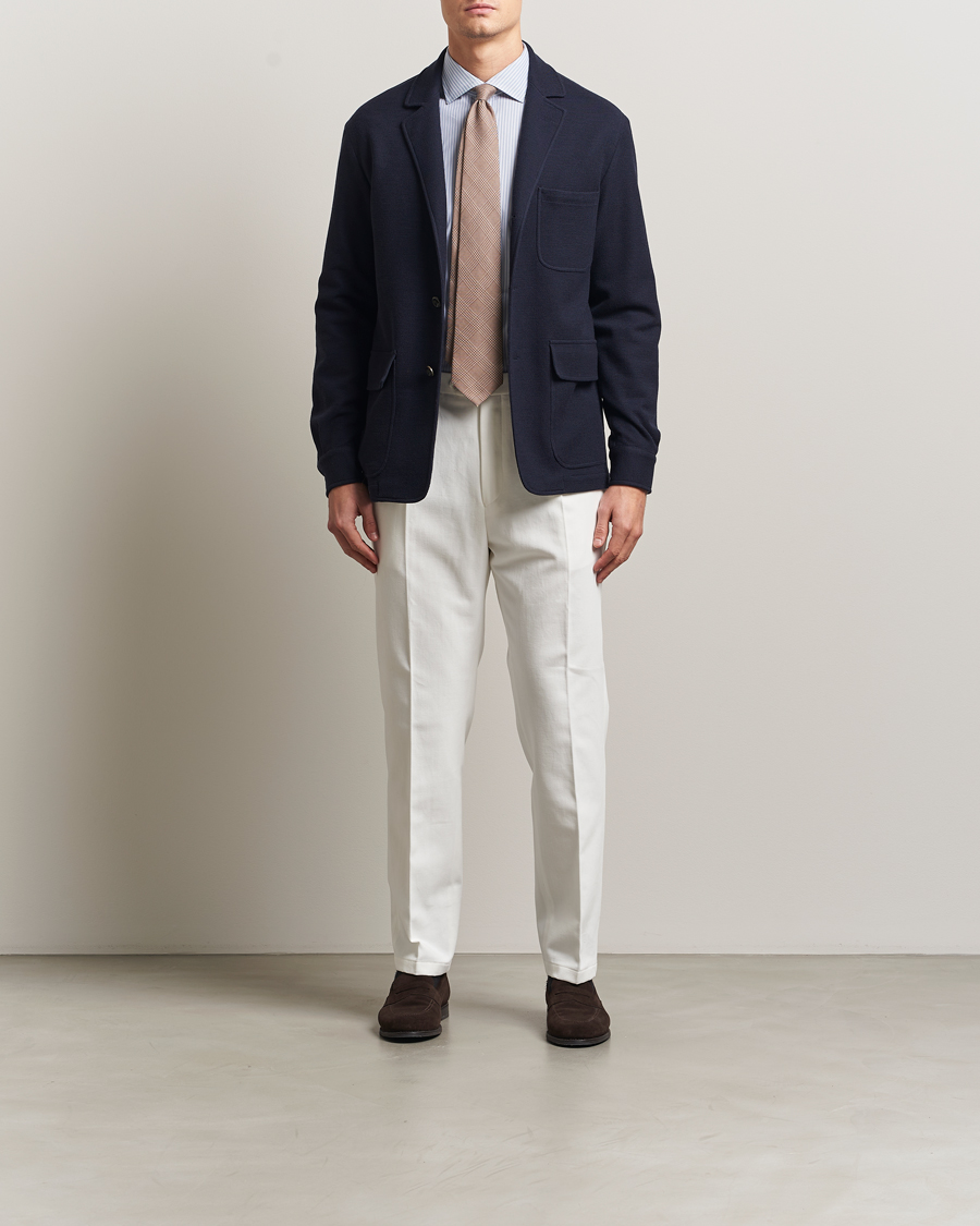 Heren | Blazers | Ralph Lauren Purple Label | Wool/Cotton Jacket Chairman Navy