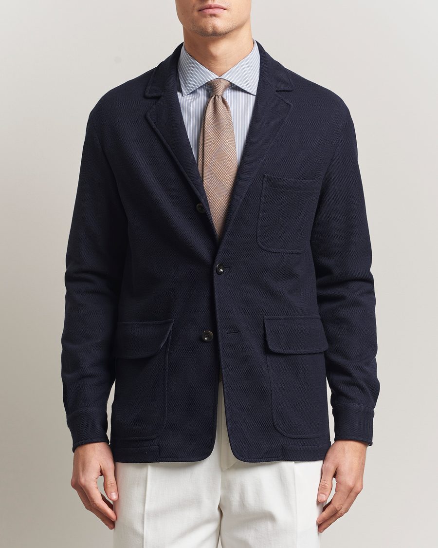 Heren | Blazers | Ralph Lauren Purple Label | Wool/Cotton Jacket Chairman Navy